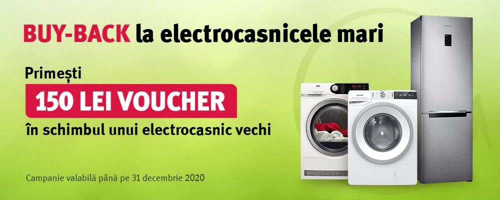 Altex majorează valoarea voucherului pentru electrocasnice vechi la 150 RON