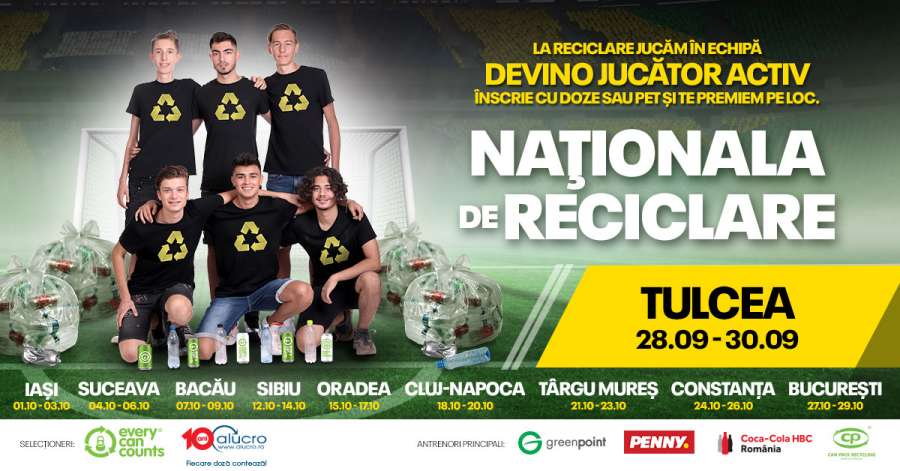 Campania „Naţionala de Reciclare” PET-uri și doze de aluminiu ajunge în 10 orașe