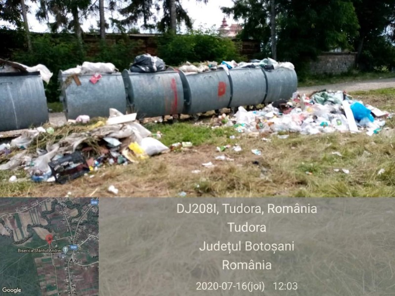 Operator de salubrizare din Flămânzi, Botoșani, sancționat cu amendă de 50.000 de lei