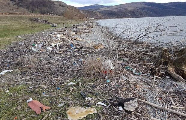 Campanie ecologizare în zona Baziaș, comuna Socol, la confluența râului Nera cu Dunărea