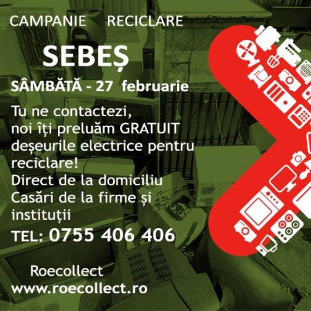 Campanie de colectare deșeuri electrice și eletronice la Sebeș, pe 27 februarie