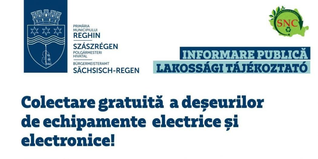 Acțiune de colectare gratuită a deşeurilor de echipamente electrice şi electronice în Reghin