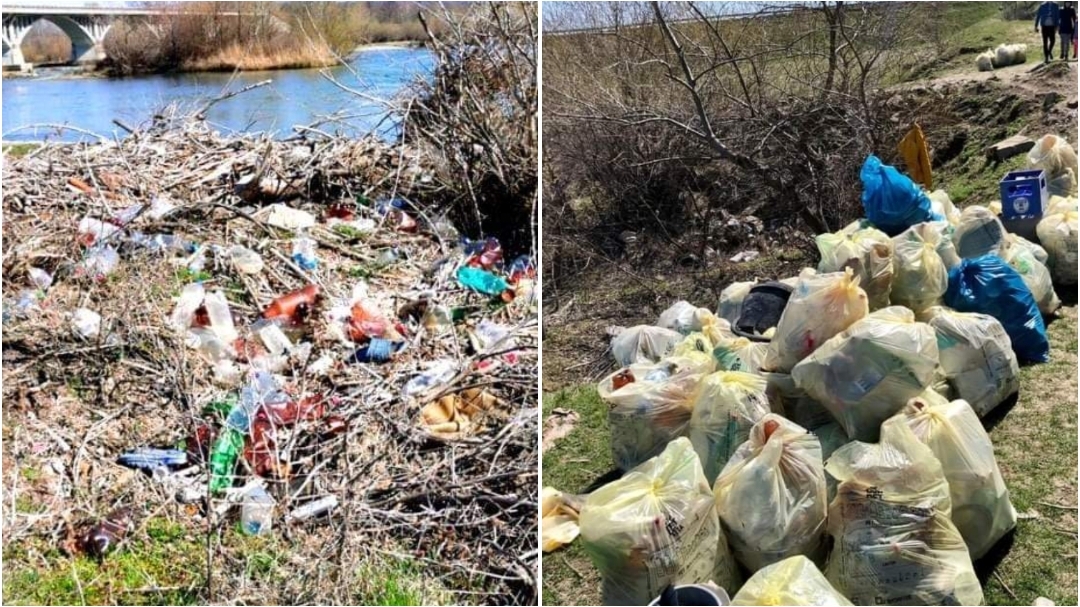 Voluntarii au adunat două camioane de deșeuri reciclabile și menajere, în zona Străzii Teiului din Adjud