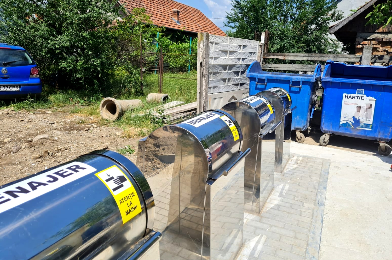 Platformă subterană de colectare selectivă a deșeurilor inaugurată la Aiud