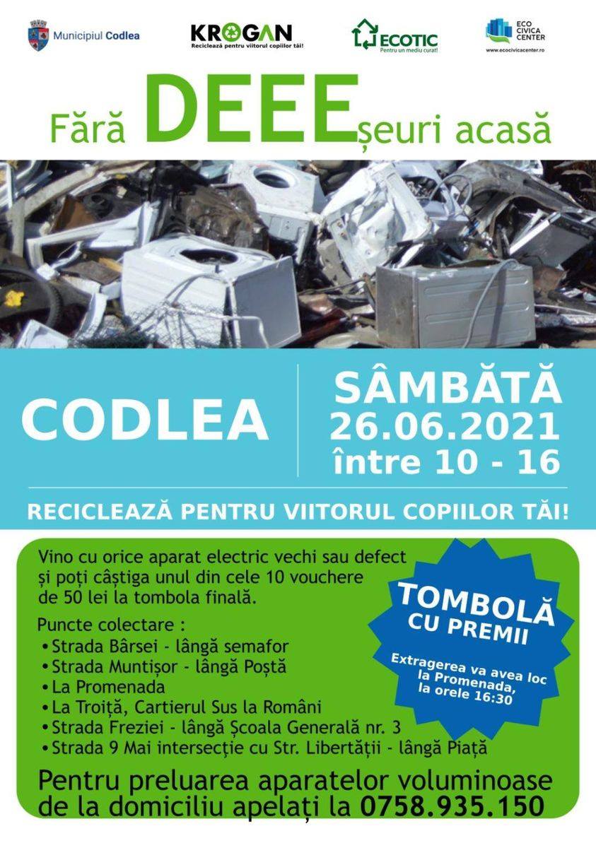 O nouă campanie de reciclare DEEE la Codlea
