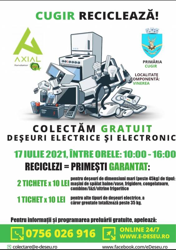 Campanie de colectare DEEE în Cugir și Vinerea