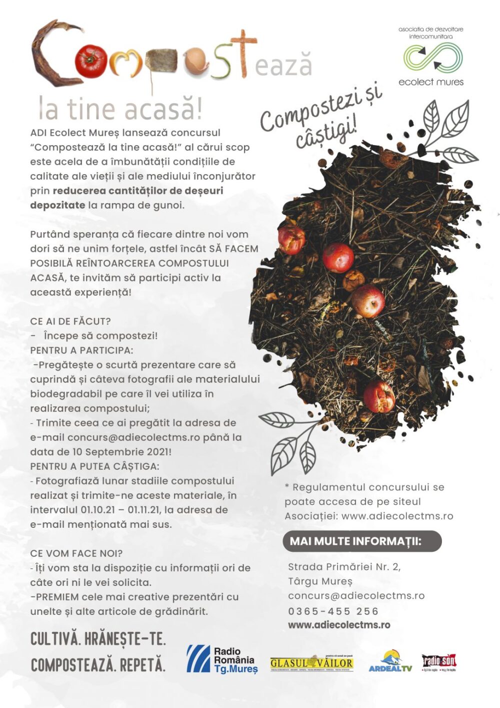 Compostează la tine acasă – Compostarea în gospodării a deșeurilor biodegradabile