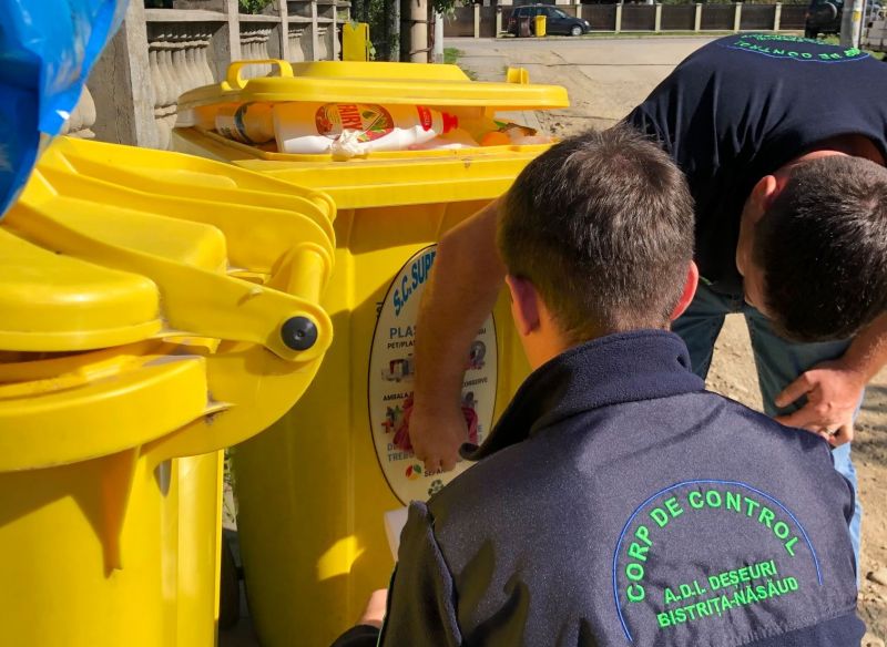 Corpul de Control al A.D.I. Deșeuri Bistrița-Năsăud trece la acțiune și va verifica atent cum este selecat gunoiul, pentru a putea fi reciclat