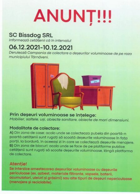 anunt colectare separata