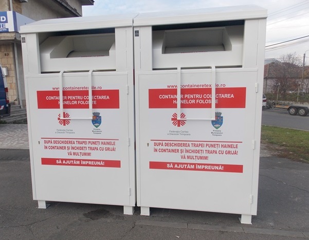 Containere speciale pentru colectarea articolelor textile la Bârlad