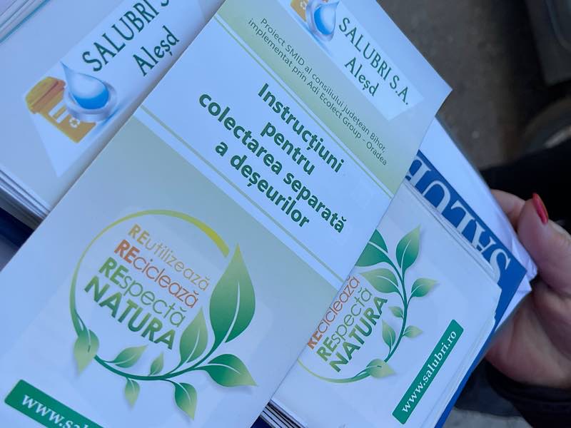 Campanie de informare pentru colectarea selectivă a deșeurilor în Aleșd!