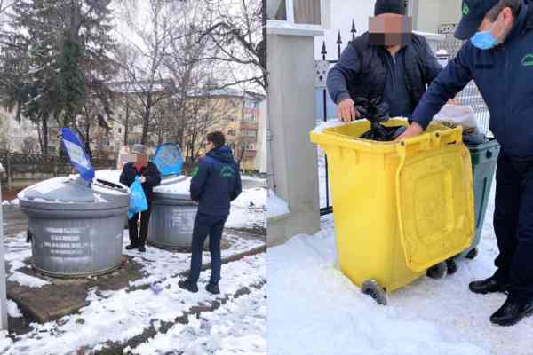 Modul de colectare separată a deșeurilor reciclabile, monitorizat de inspectorii ADI Deșeuri Bistrița-Năsăud