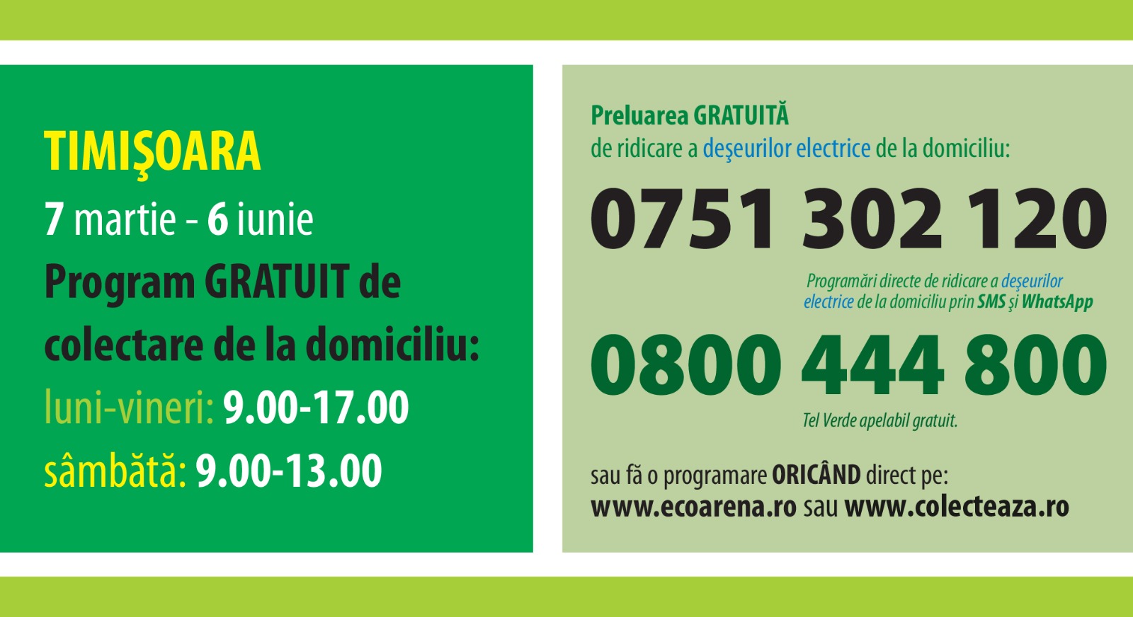Timișul trimite la reciclat deșeurile electrice!