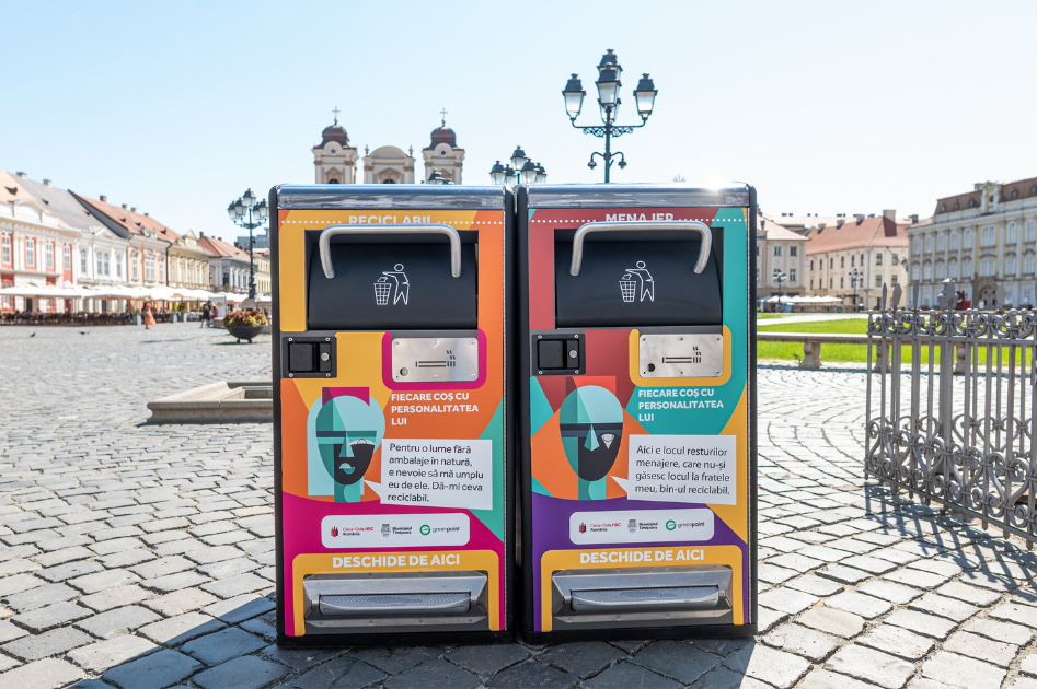 Sistemul de colectare Big Belly, instalat la Timişoara