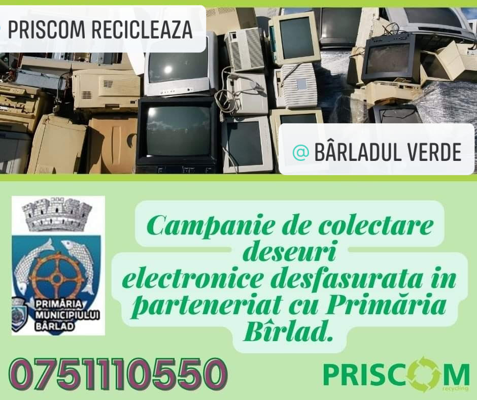Bârlădenii sunt invitați să ia parte la o nouă campanie de colectare a deșeurilor electrice