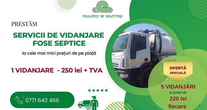POLARIS oferă servicii de vidanjare fose septice în zona municipiului Constanța