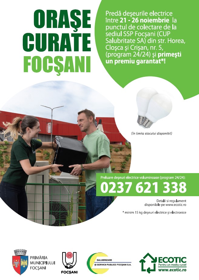 Campanie de colectare a deșeurilor electrice în Focșani