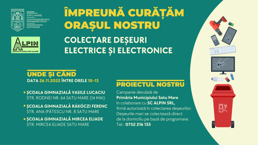 Campanie de colectare deșeuri electrice și electronice în Satu Mare